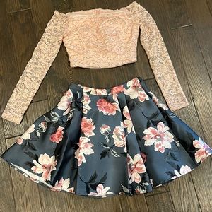 B. Darlin 2 piece formal dress. Size 5/6